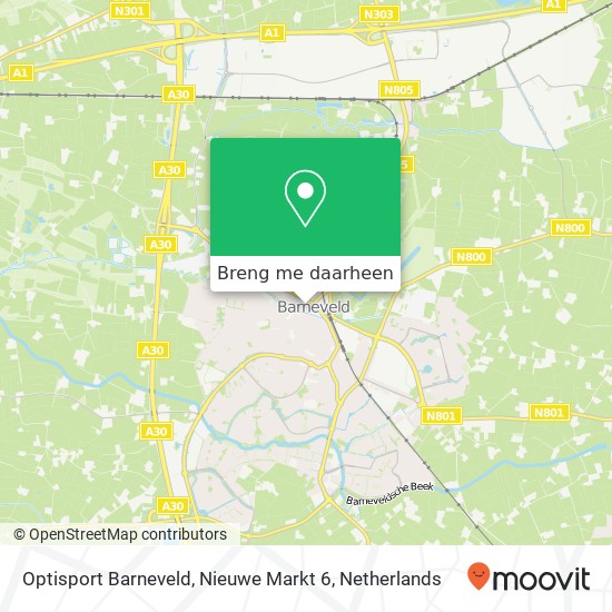 Optisport Barneveld, Nieuwe Markt 6 kaart