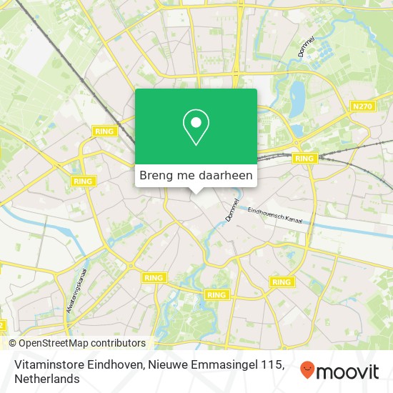 Vitaminstore Eindhoven, Nieuwe Emmasingel 115 kaart