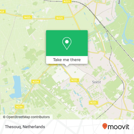 Thesouq, Belvédèreweg kaart