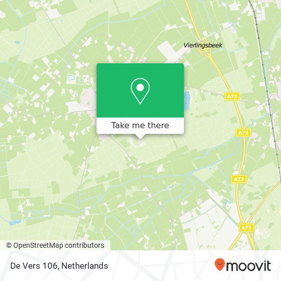 De Vers 106, 5825 Overloon kaart