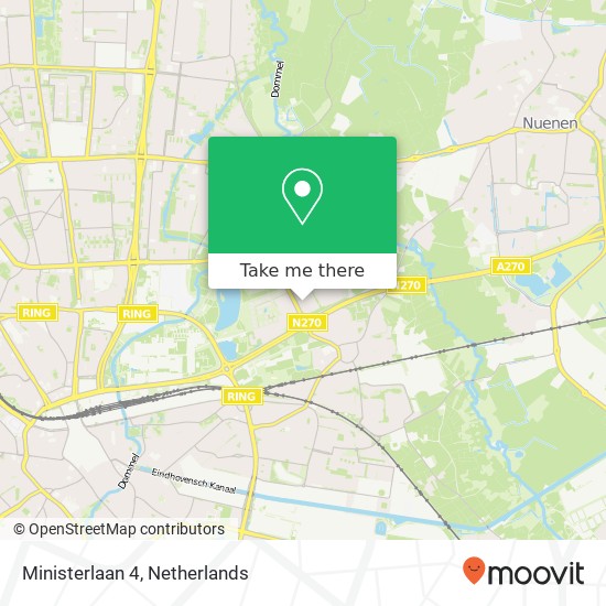 Ministerlaan 4, 5631 NC Eindhoven kaart