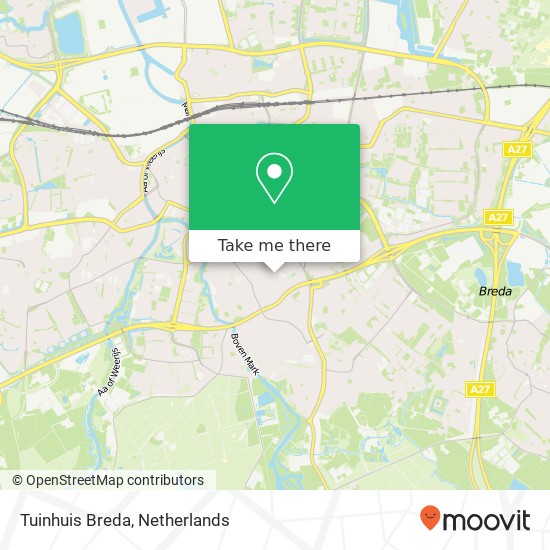 Tuinhuis Breda kaart