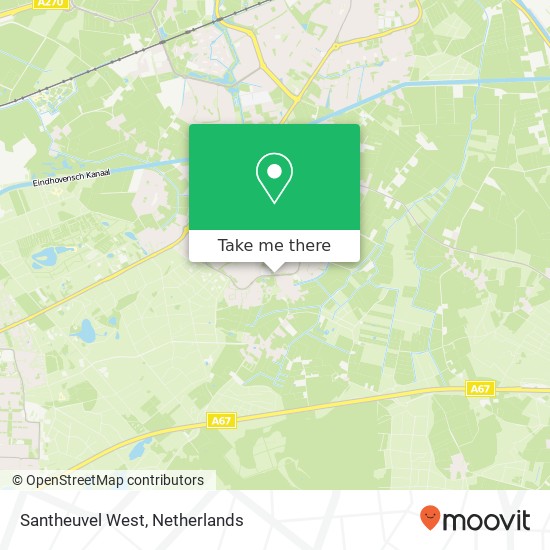 Santheuvel West, 5731 Mierlo kaart