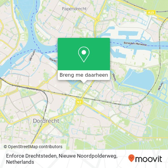 Enforce Drechtsteden, Nieuwe Noordpolderweg kaart