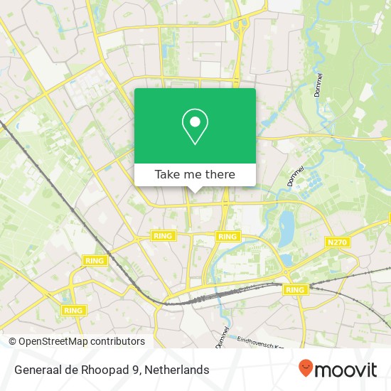 Generaal de Rhoopad 9, 5623 LL Eindhoven kaart