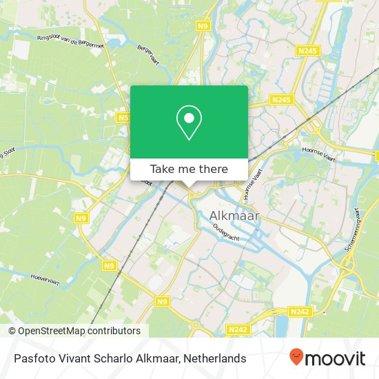 Pasfoto Vivant Scharlo Alkmaar, Scharlo 8A kaart