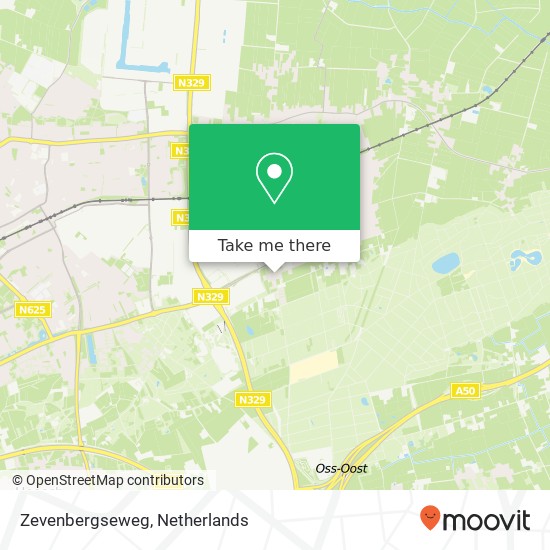 Zevenbergseweg, 5351 PM Berghem kaart