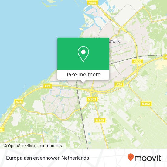 Europalaan eisenhower, 3844 AV Harderwijk kaart