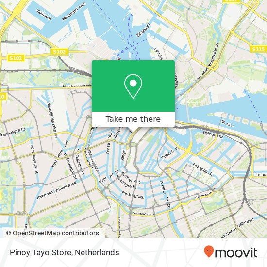 Pinoy Tayo Store, Spuistraat 73 kaart