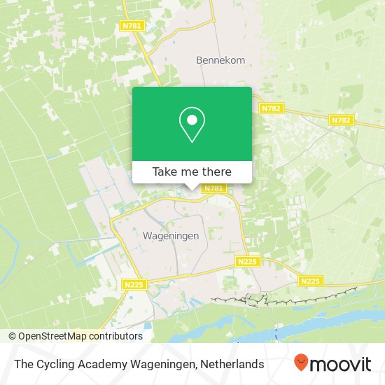 The Cycling Academy Wageningen, Bornsesteeg 2 kaart