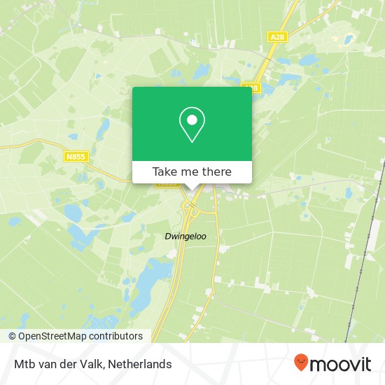 Mtb van der Valk, Oude Postweg 8 kaart