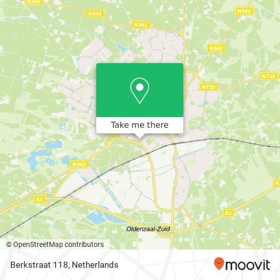 Berkstraat 118, 7572 CD Oldenzaal kaart