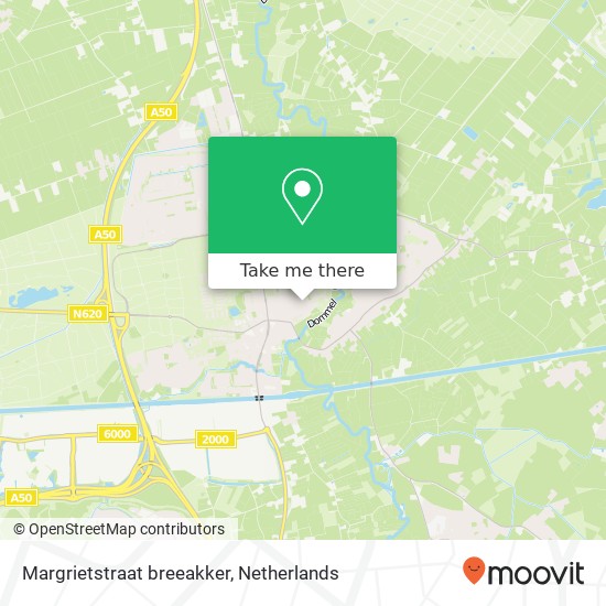 Margrietstraat breeakker, 5691 TN Son kaart