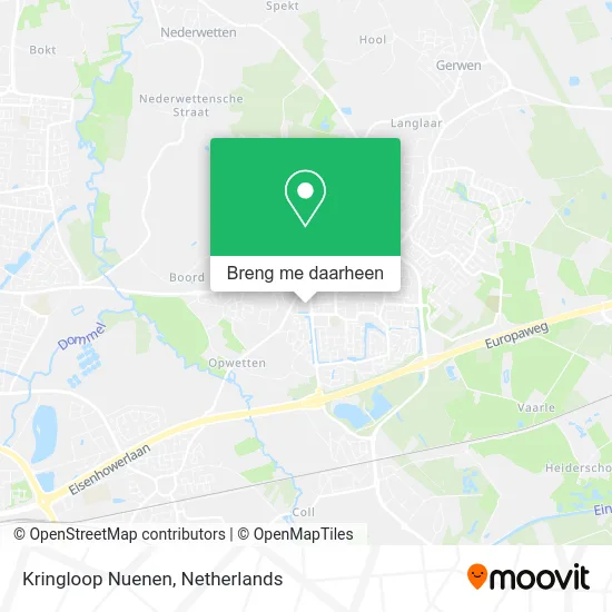 Kringloop Nuenen kaart