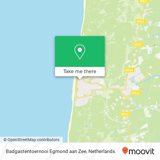 Badgastentoernooi Egmond aan Zee, Huis ter Duin kaart