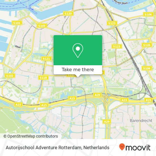Autorijschool Adventure Rotterdam, Gildenburg 14 kaart