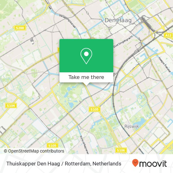 Thuiskapper Den Haag / Rotterdam, Moerweg kaart