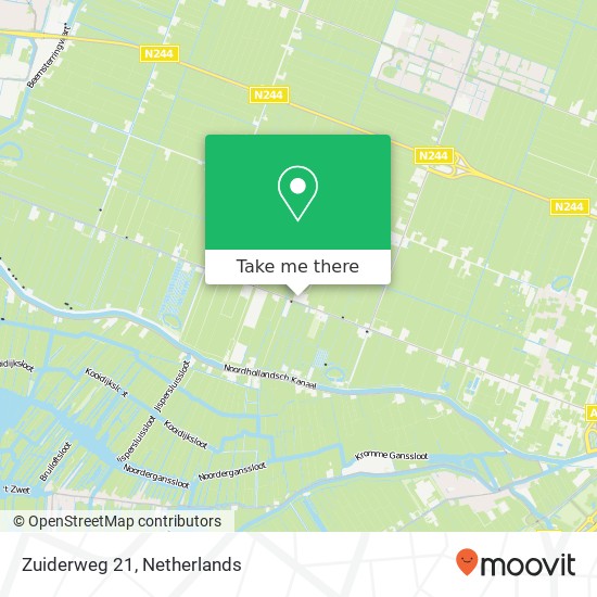 Zuiderweg 21, 1461 GB Zuidoostbeemster kaart