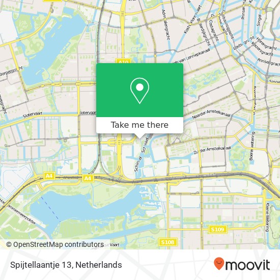 Spijtellaantje 13, 1059 BR Amsterdam kaart