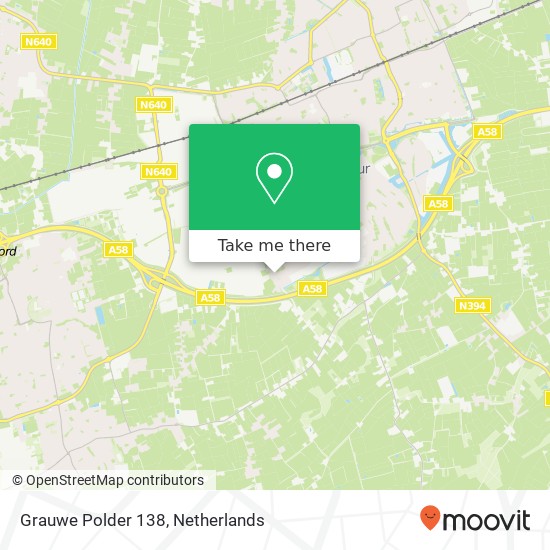 Grauwe Polder 138, 4876 NC Etten-Leur kaart