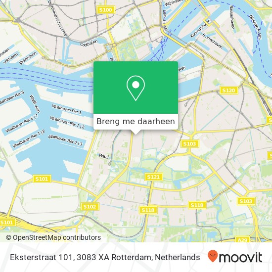 Eksterstraat 101, 3083 XA Rotterdam kaart