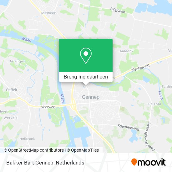 Bakker Bart Gennep kaart