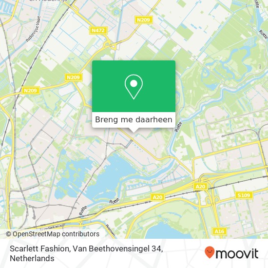 Scarlett Fashion, Van Beethovensingel 34 kaart