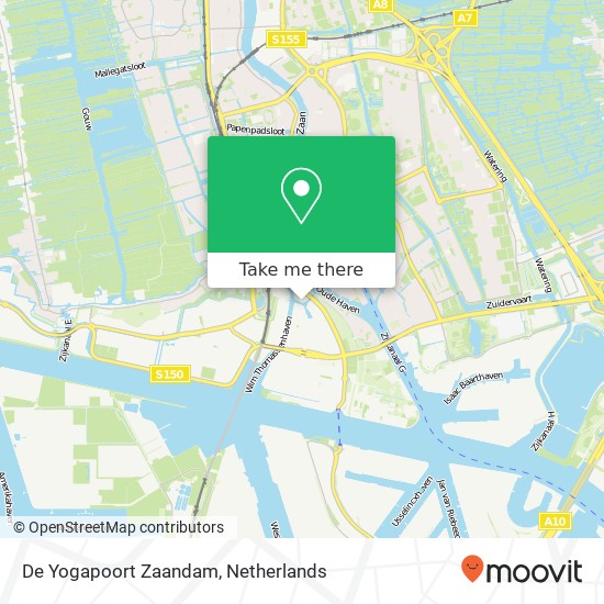 De Yogapoort Zaandam, Oud Zaenden 2B kaart
