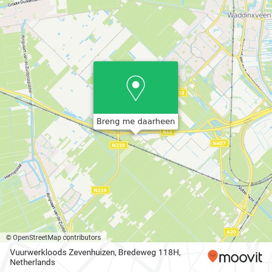 Vuurwerkloods Zevenhuizen, Bredeweg 118H kaart
