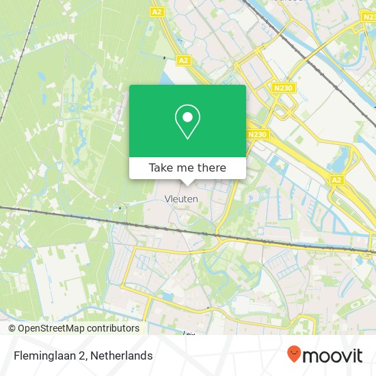 Fleminglaan 2, 3451 EM Vleuten kaart