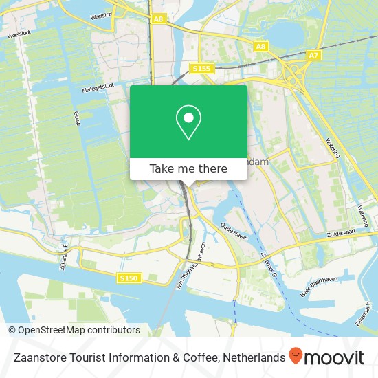Zaanstore Tourist Information & Coffee kaart