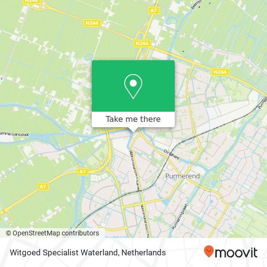 Witgoed Specialist Waterland, Kanaalkade 14 kaart