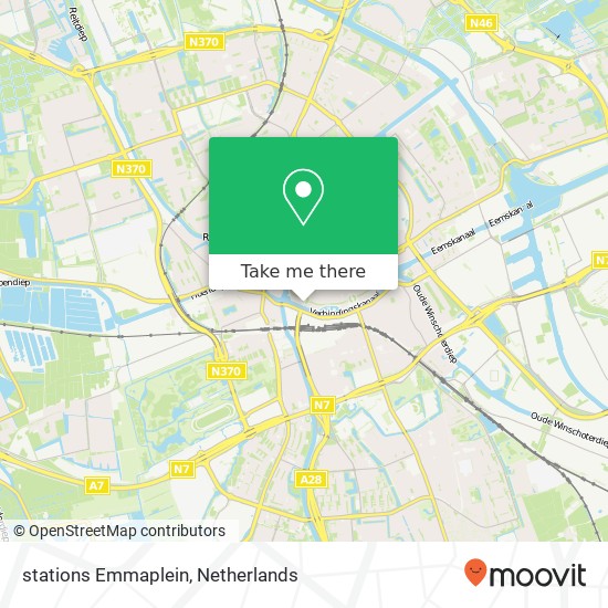 stations Emmaplein, 9711 Groningen kaart