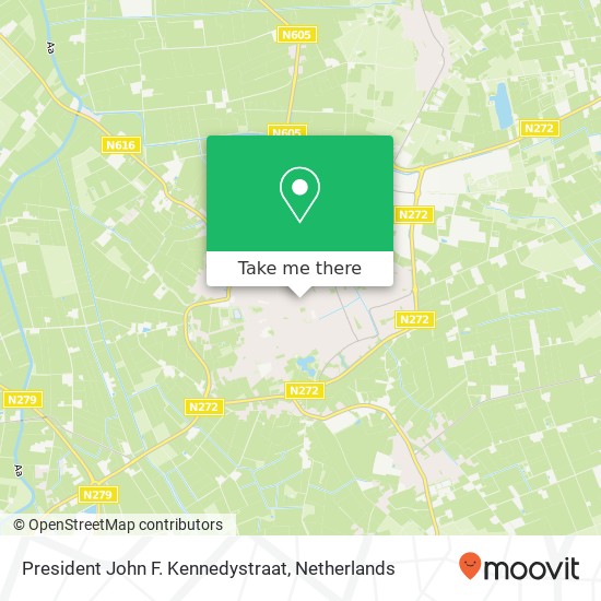 President John F. Kennedystraat, 5421 BP Gemert kaart