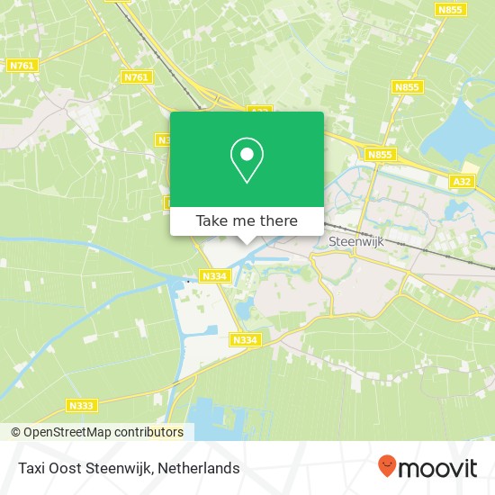 Taxi Oost Steenwijk kaart