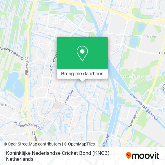 Koninklijke Nederlandse Cricket Bond (KNCB) kaart