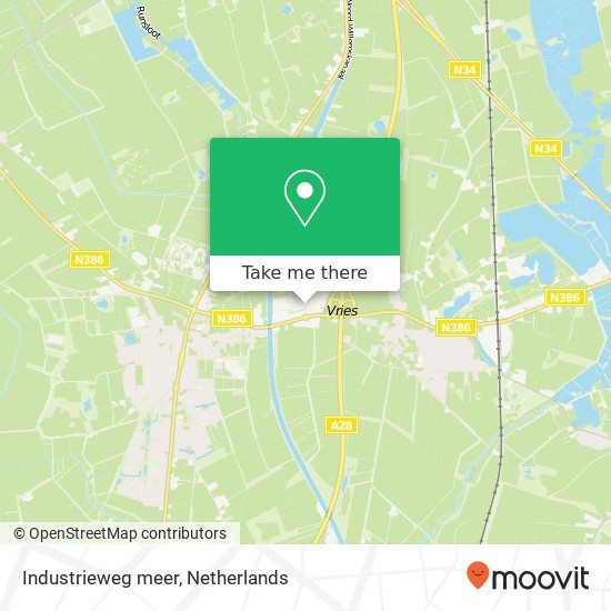 Industrieweg meer, 9482 TG Tynaarlo kaart