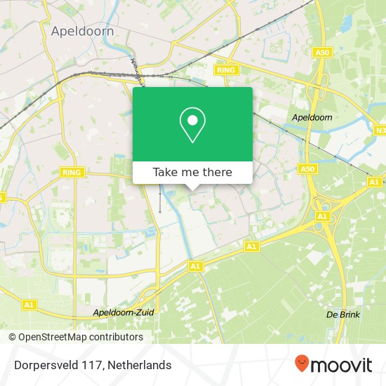 Dorpersveld 117, 7327 BB Apeldoorn kaart