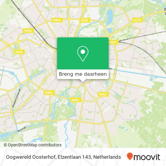 Oogwereld Oosterhof, Elzentlaan 143 kaart