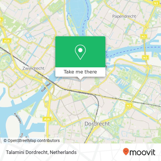 Talamini Dordrecht, Spuiboulevard 3 kaart