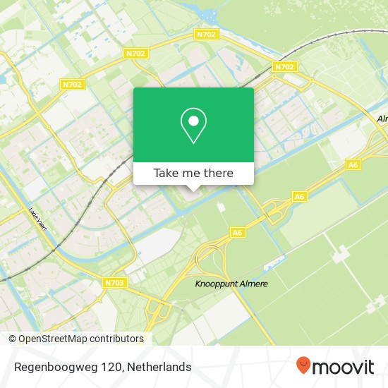 Regenboogweg 120, 1339 GW Almere-Buiten kaart