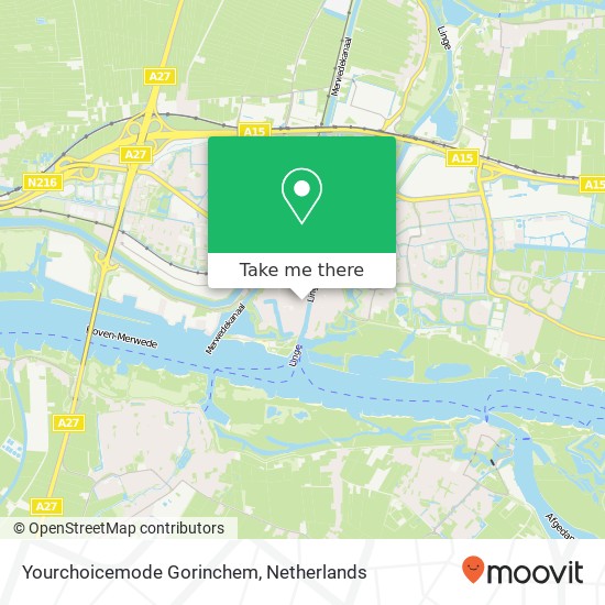 Yourchoicemode Gorinchem, Hoogstraat 16 kaart