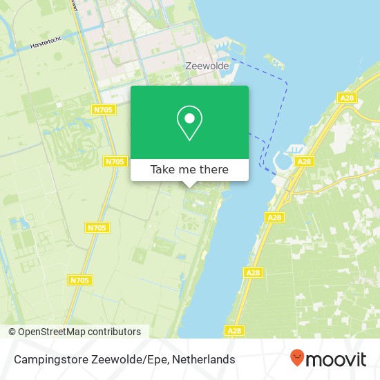Campingstore Zeewolde / Epe, Dasselaarweg kaart