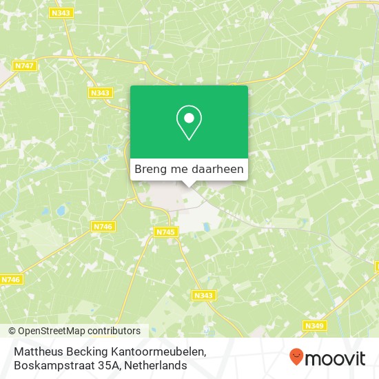 Mattheus Becking Kantoormeubelen, Boskampstraat 35A kaart