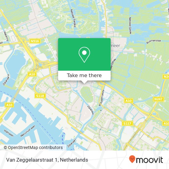 Van Zeggelaarstraat 1, 1035 VC Amsterdam kaart