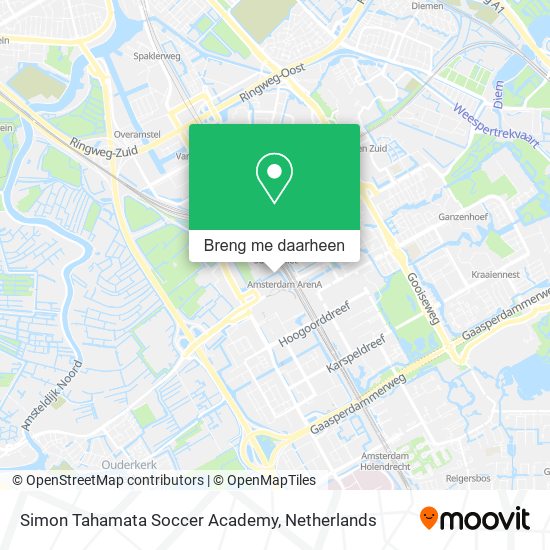 Simon Tahamata Soccer Academy kaart