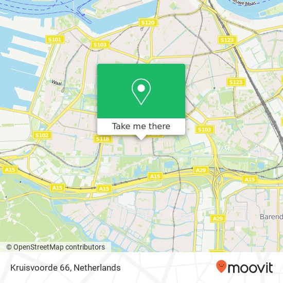 Kruisvoorde 66, 3085 TG Rotterdam kaart