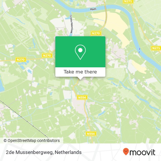 2de Mussenbergweg, 5864 Meerlo kaart
