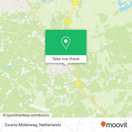 Zwarte Molenweg, 5388 EA Nistelrode kaart