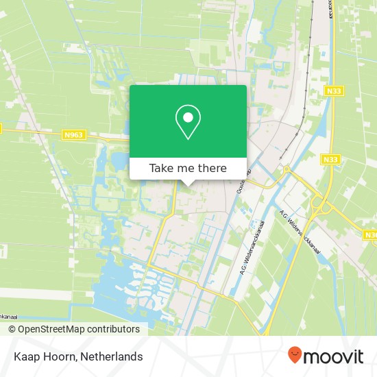 Kaap Hoorn, 9642 AV Veendam kaart